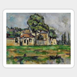 Banks of the Marne by Paul Cezanne Sticker